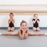 Three ballet dancers students welcome you