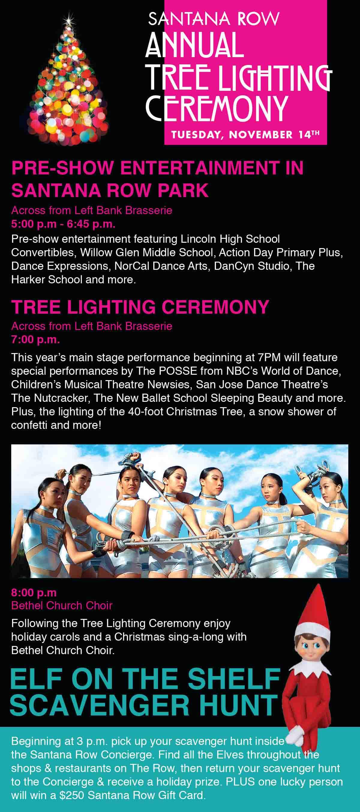 Santana Row Annual Tree Lighting Ceremony San José Dance Theatre