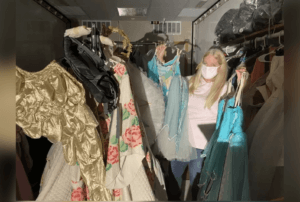 Costumes in trailer Renee