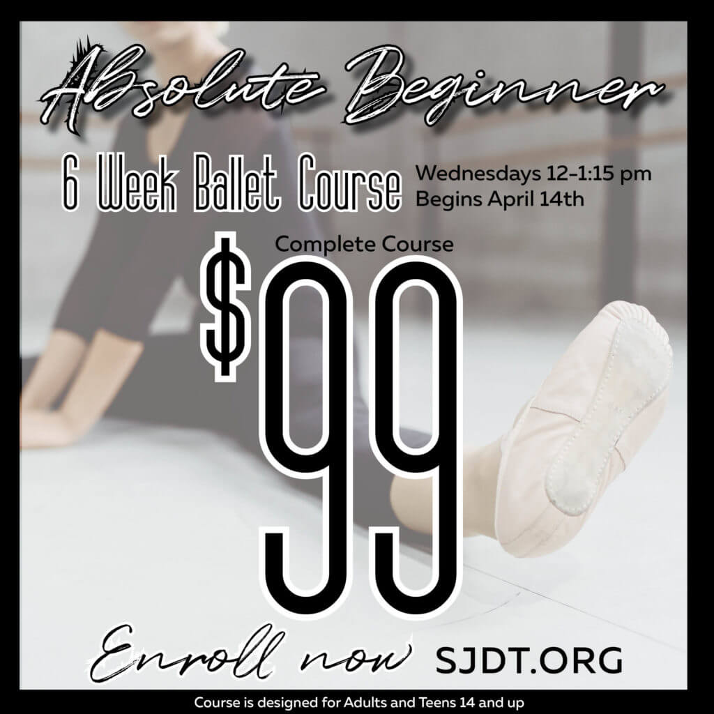 $99 absolute beginner ballet class poster
